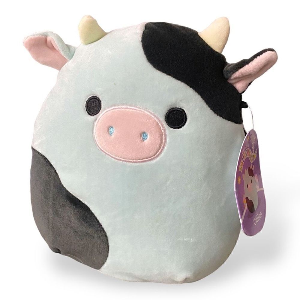 Squishmallows KellyToy 8" Plush Cillian the Cow Soft Plush Toy Animal Brand New